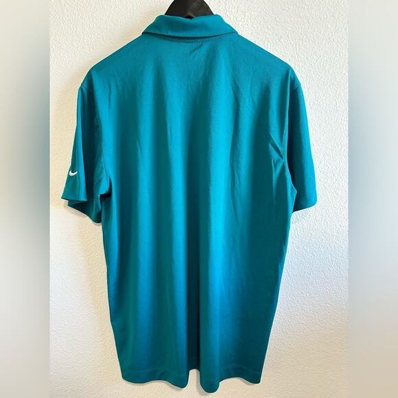 Nike (TWO) Golf Dri-FIT Polo Men Medium Dark Gray And Teal Blue Collared Adult - Picture 13 of 16